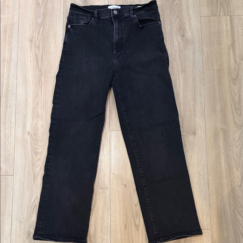 Frame Denim Men's Black Straight Jeans